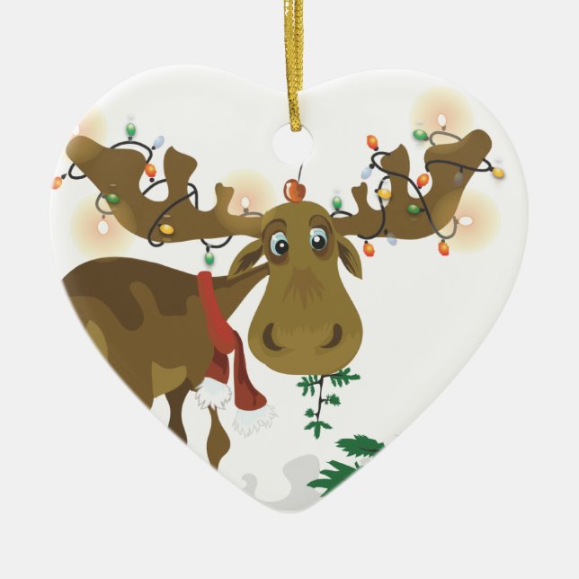 Christmas Moose ornament (Front)