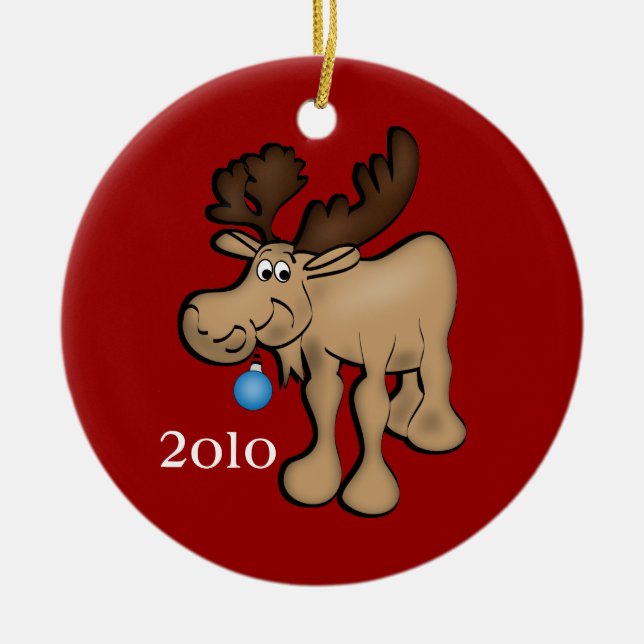 Christmas Moose Ornament (Front)