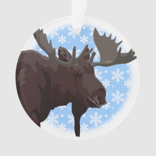 Christmas Moose Ornaments Custom Holiday Ornament