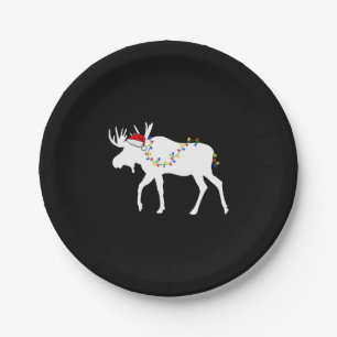Christmas Moose Paper Plate