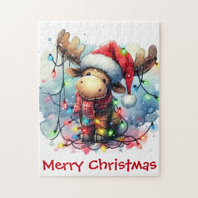 Christmas Moose Puzzle (Vertical)