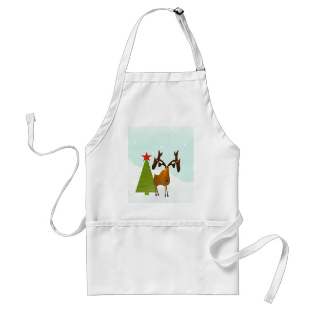 Christmas Moose Standard Apron (Front)