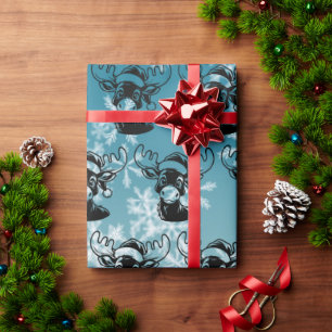 Christmas Moose Wrapping Paper