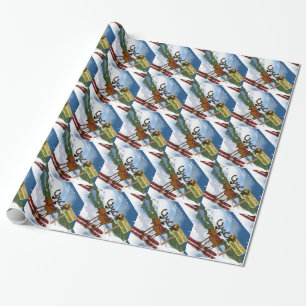 Christmas Mooseski Gift Wrap