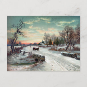 CHRISTMAS MORN, c1885. Holiday Postcard