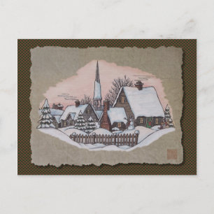 Christmas Morning Arrival Holiday Postcard