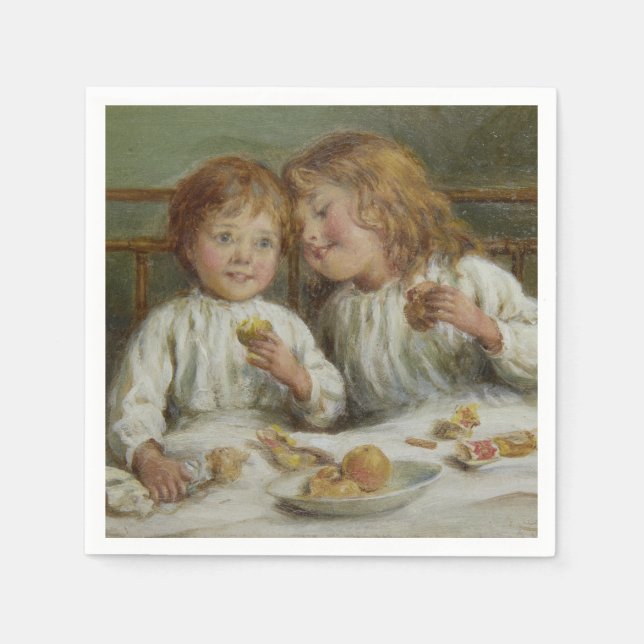 Christmas Morning (by Joseph Clark) Napkin (Front)