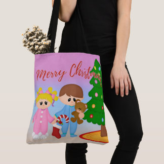 Christmas Morning Children Tote Bag