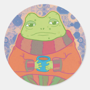 Christmas Morning Classic Round Sticker