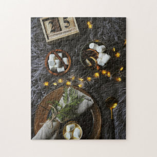 Christmas Morning Hot Chocolate & Marshmellows Jigsaw Puzzle