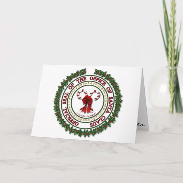 Christmas Morning Note From Santa Claus Holiday Card (Front)