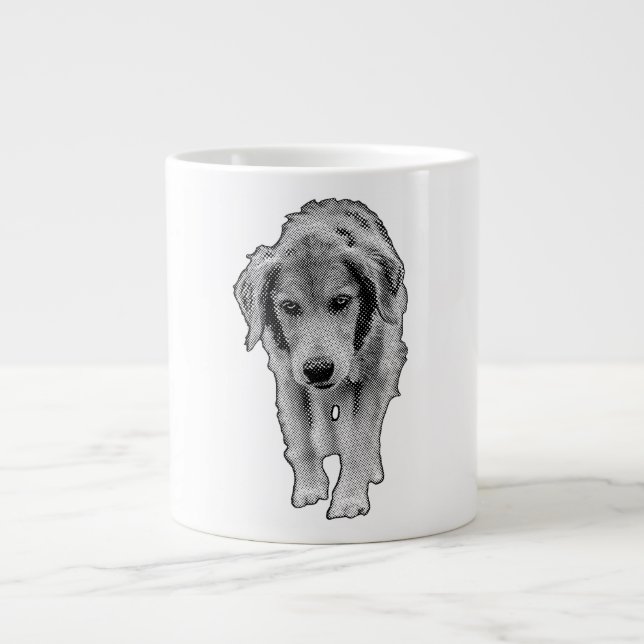 Christmas Morning Retriever Mix Large Coffee Mug (Front)