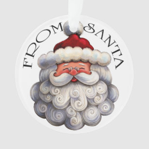 Christmas Morning Santa Ornament - See Reverse