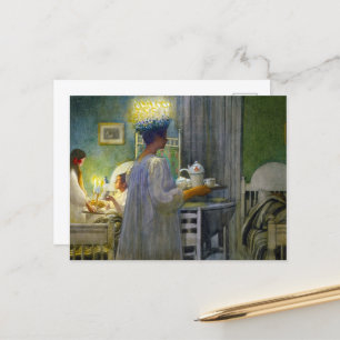 Christmas Morning, The Feast of Saint Lucy Holiday Postcard