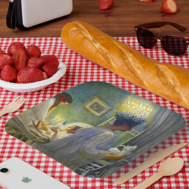 Christmas Morning, The Feast of Saint Lucy Paper Plate (Picnic)