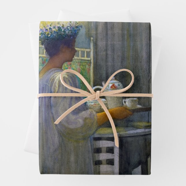 Christmas Morning, The Feast of Saint Lucy Wrapping Paper Sheet (In situ)