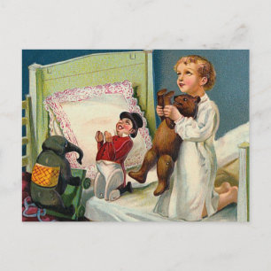 "Christmas Morning" Vintage Holiday Postcard