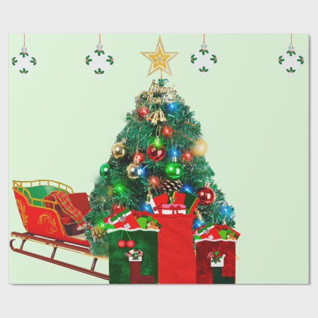 Christmas Morning Wrapping Paper (Flat)