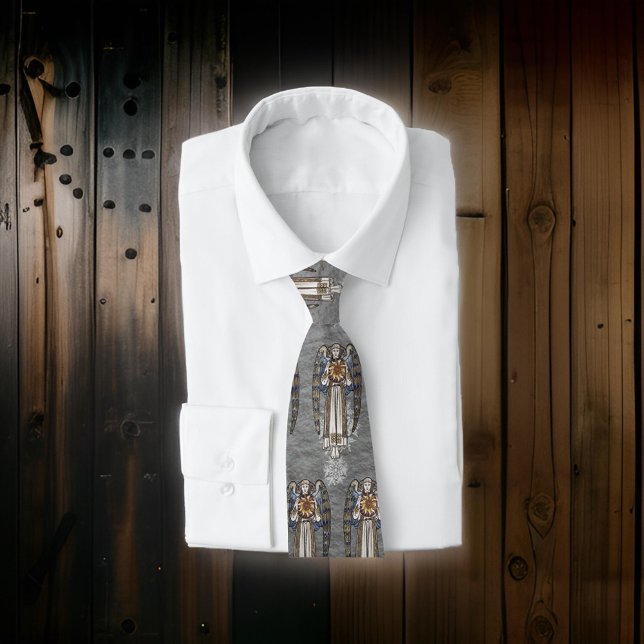  Christmas Morris Angel Snowflakes Steel Grey Tie (Creator Uploaded)
