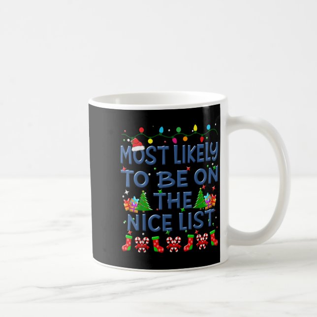 Christmas Most Likely To Be On The Nice List Famil Coffee Mug (Right)