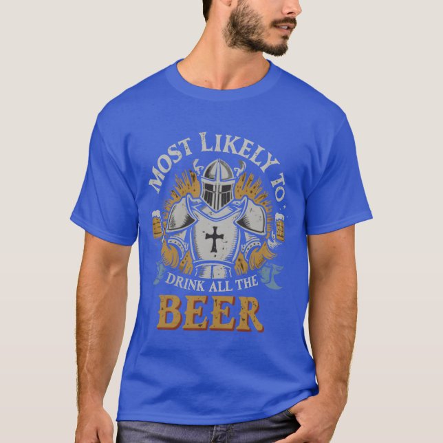 Christmas Most Likelyo Drink Allhe Beer Winter fri T-Shirt (Front)