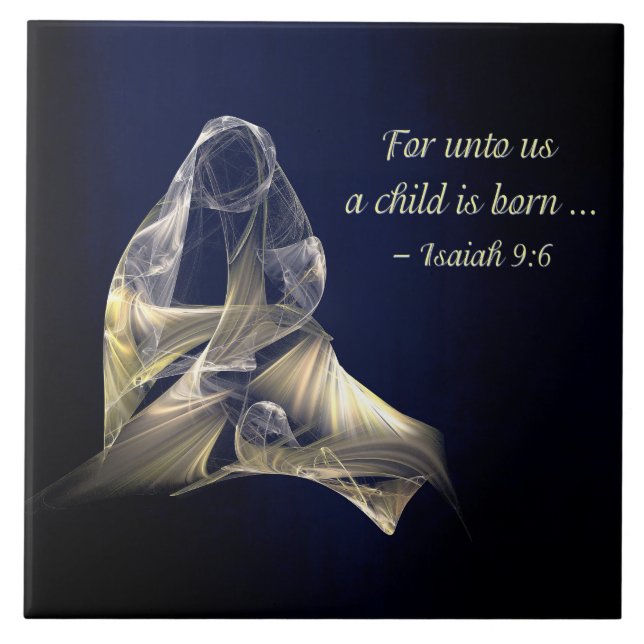 Christmas -  Mother and Child Tile (Front)