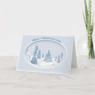 CHRISTMAS - MOTHER - SNOW/TREE/SCENIC HOLIDAY CARD