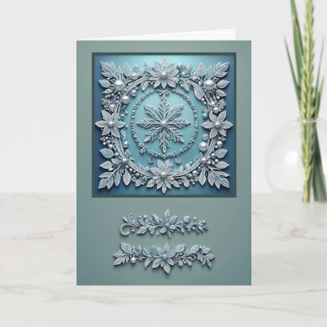 Christmas Motif 5x7 Greeting Card (Front)