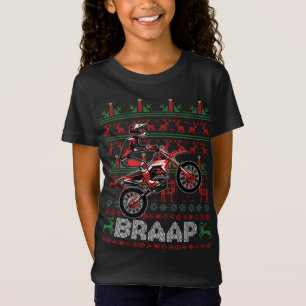 Christmas Motorcycle Motocross Braap Dirt Bike T-Shirt