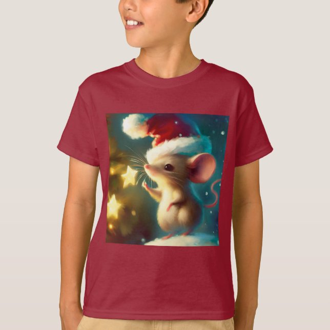 Christmas Mouse 1 T-Shirt (Front)