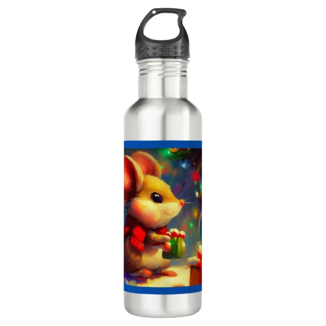 Christmas Mouse 2 710 Ml Water Bottle (Front)