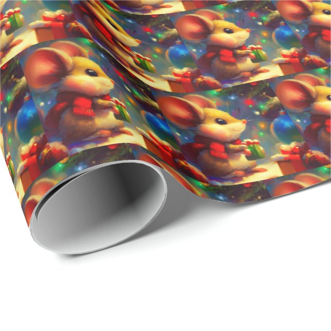 Christmas Mouse 2 Wrapping Paper (Roll Corner)