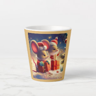 Christmas Mouse 3 Latte Mug