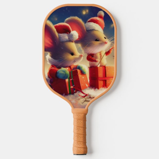 Christmas Mouse (3) Pickleball Paddle (Front)