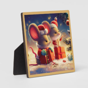 Christmas Mouse 3 Plaque