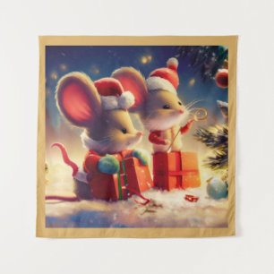 Christmas Mouse 3 Tapestry