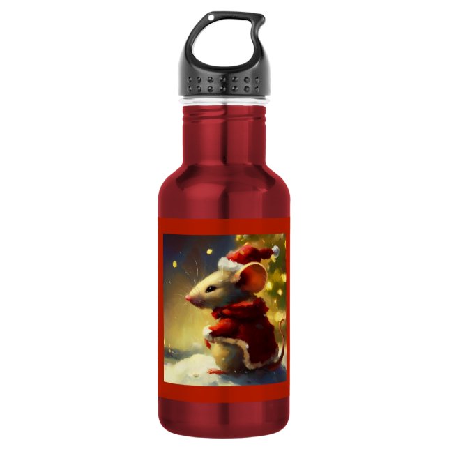Christmas Mouse 4 532 Ml Water Bottle (Front)