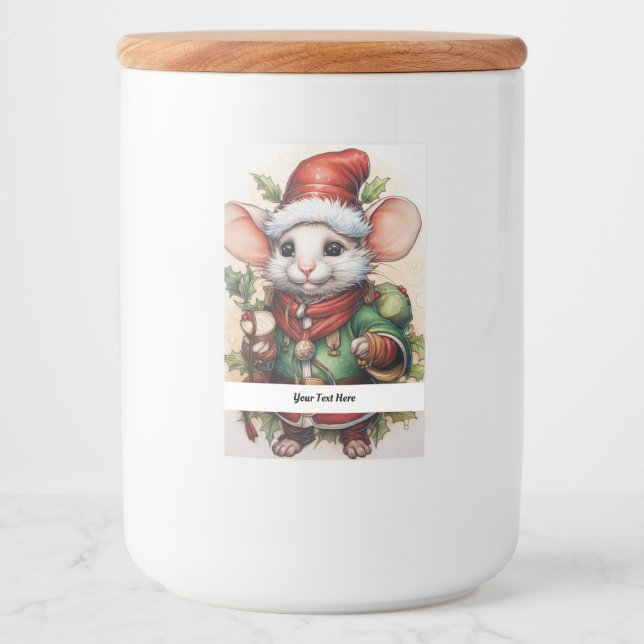 Christmas Mouse 50 Your Text Here Food Label (Front)