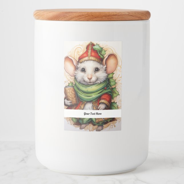 Christmas Mouse 5 Your Text Here Food Label (Front)