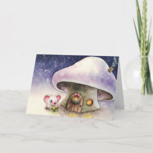 Christmas Mouse and Mushroom Card