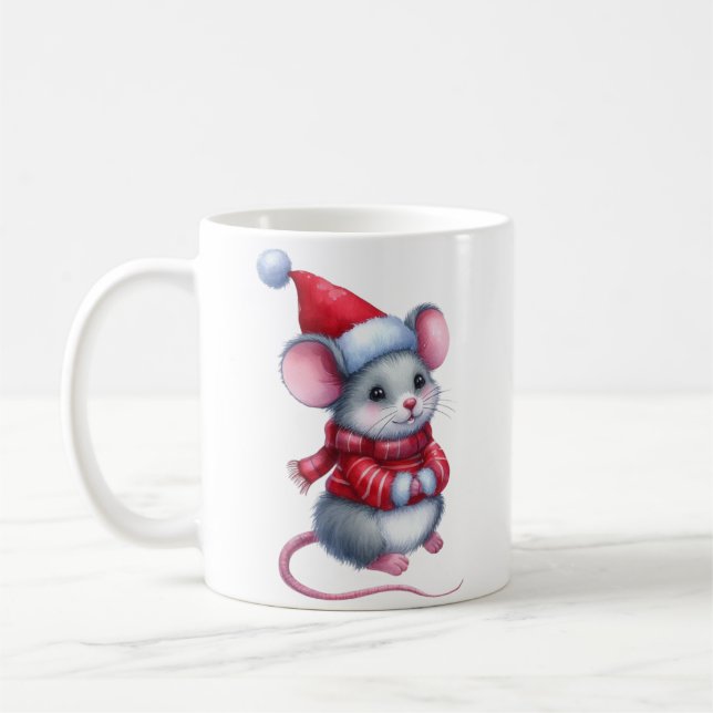 Christmas Mouse Coffee Mug (Left)