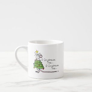 Christmas Mouse Cute Funny Holiday Espresso Cup