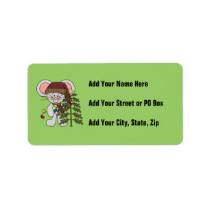 Christmas Mouse Decorating Tree Label