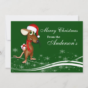 Christmas Mouse Greeting Card