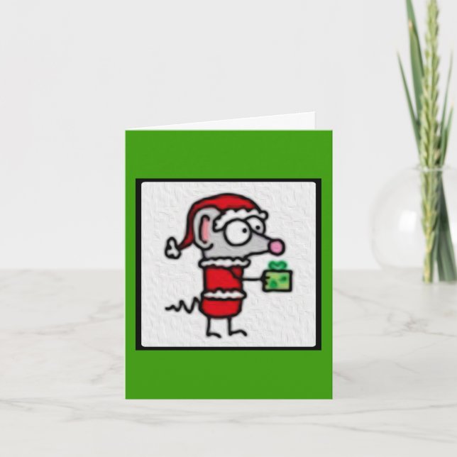 Christmas Mouse Holiday Card (Front)