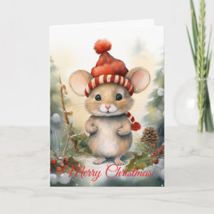 Christmas Mouse Holiday Card