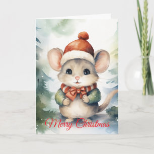 Christmas Mouse Holiday Card