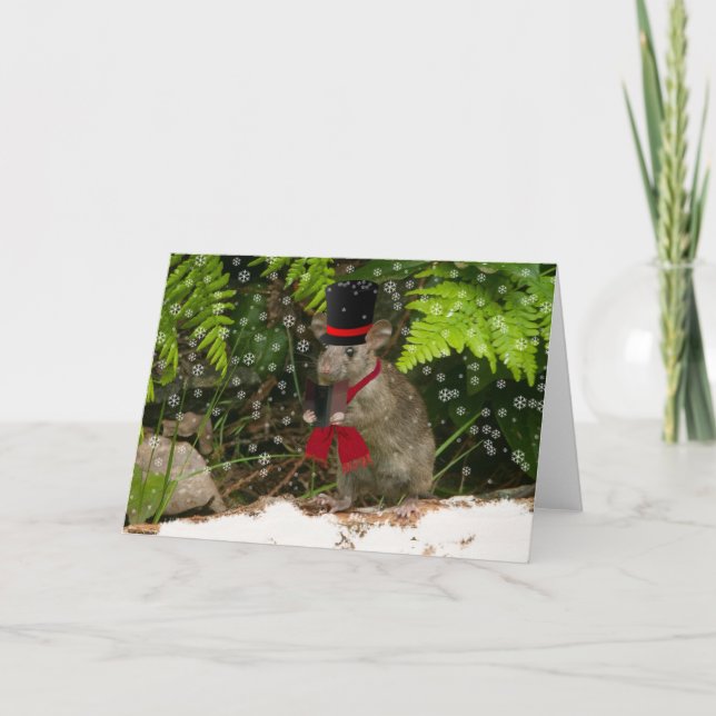 Christmas Mouse Holiday Card (Front)