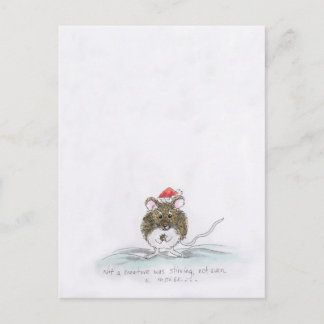 christmas mouse holiday postcard