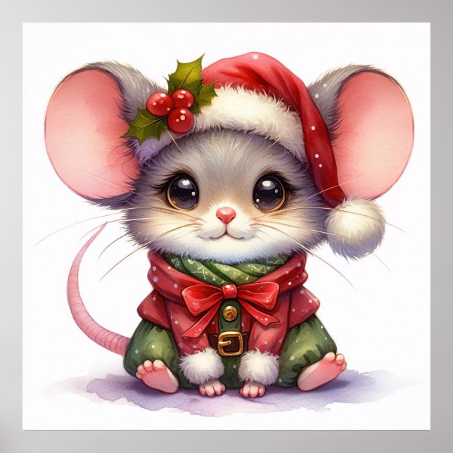 Christmas Mouse Poster (Front)